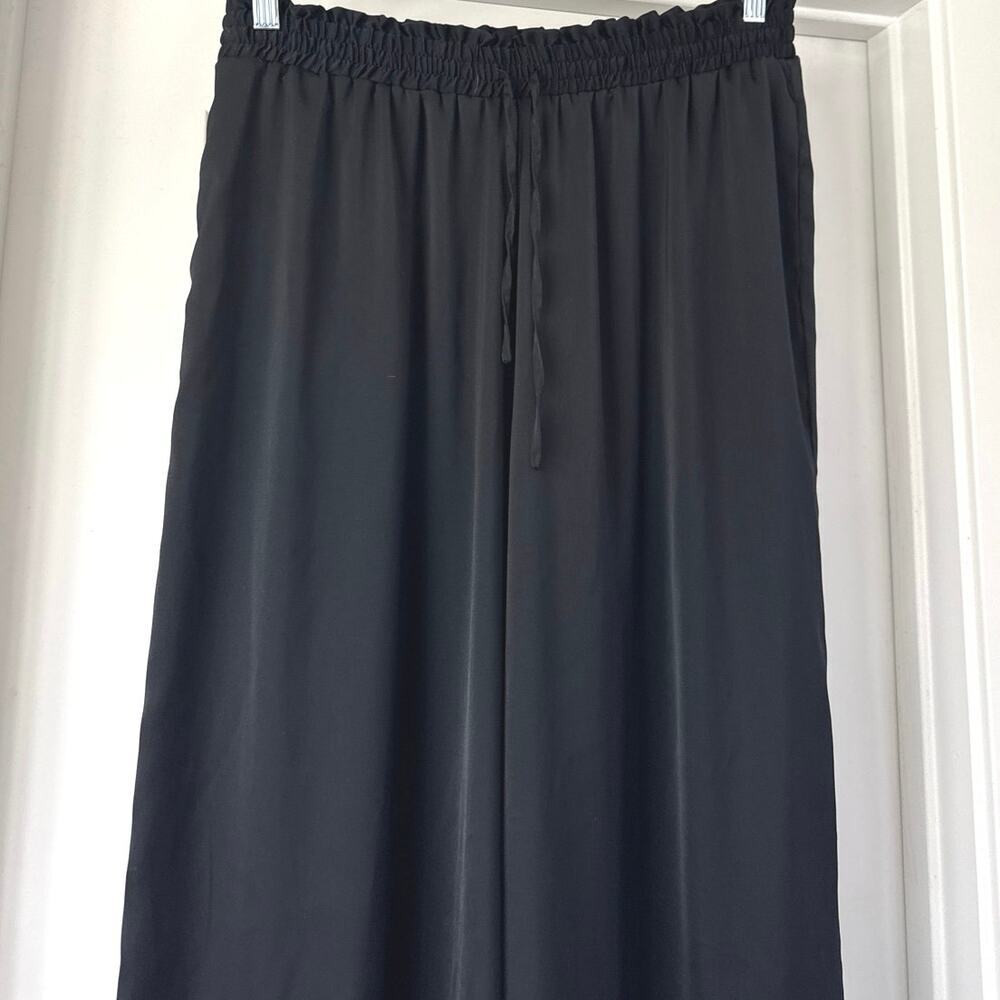 Summersalt The Perfect Palazzo Cover-Up Pant Black Stretch Size L Resortwear - Picture 4 of 7